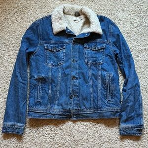 Denim sherpa jacket